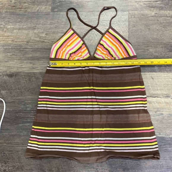 Billabong Tank - Size Large but Fits like a Small Brown / Yellow / Pink - Picture 5 of 6